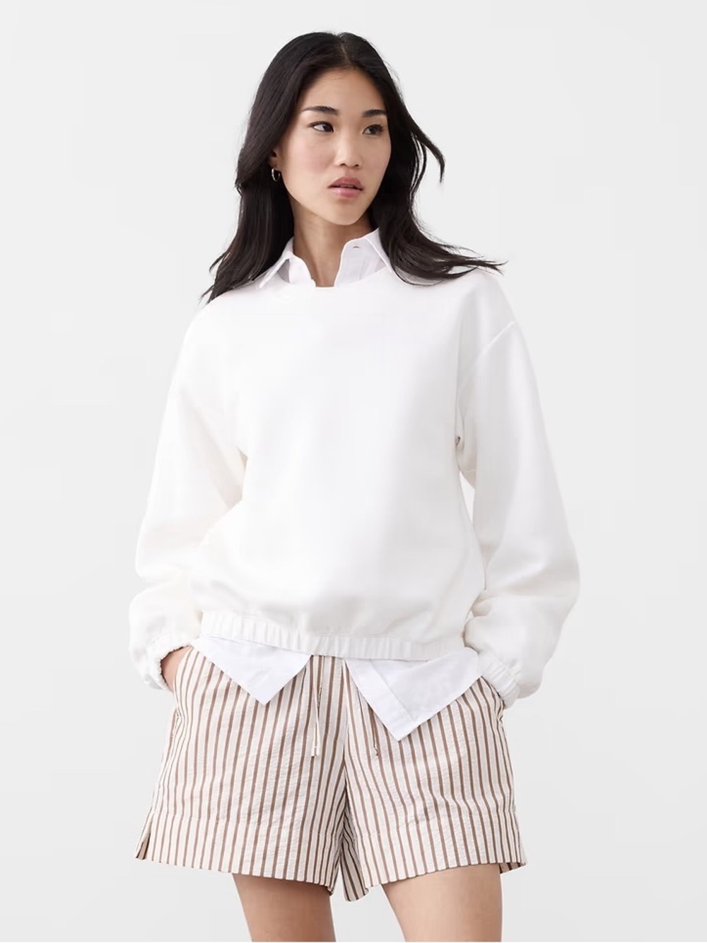 Banana Republic Weekender High-Neck Sweatshirt, NWT